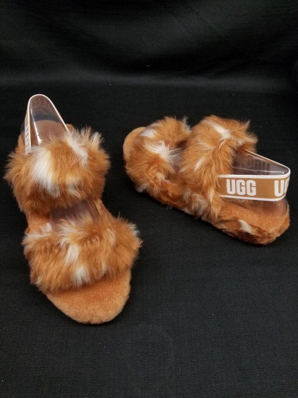 UGG Women's Oh Yeah Spots Slippers Slides Soft Brown Size 7 NEW NO BOX!